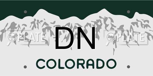 DN Colorado License Plate