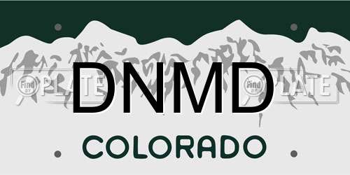 DNMD Colorado License Plate