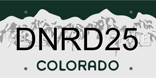 DNRD25 Colorado License Plate