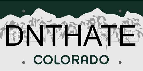 DNTHATE Colorado License Plate