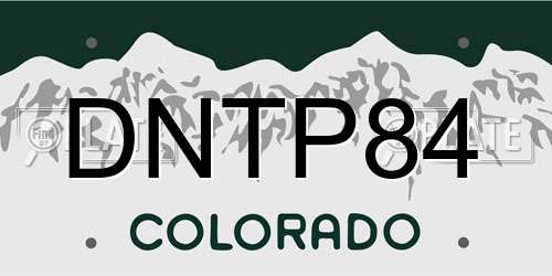 DNTP84 Colorado License Plate