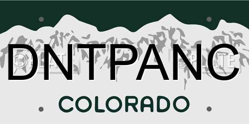 DNTPANC Colorado License Plate