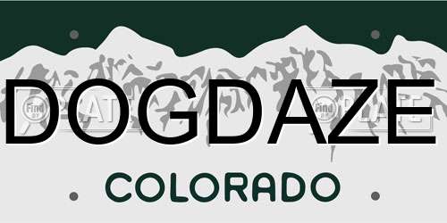 DOGDAZE Colorado License Plate