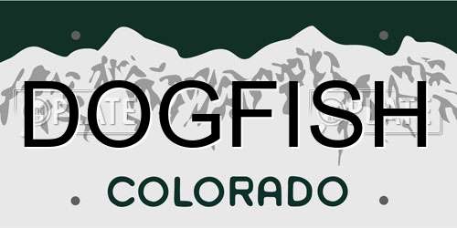 DOGFISH Colorado License Plate