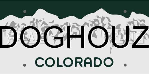 DOGHOUZ Colorado License Plate