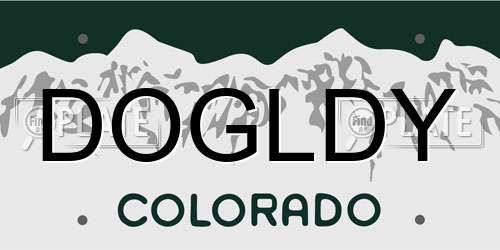 DOGLDY Colorado License Plate