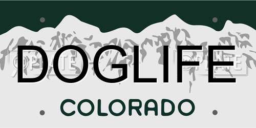 DOGLIFE Colorado License Plate