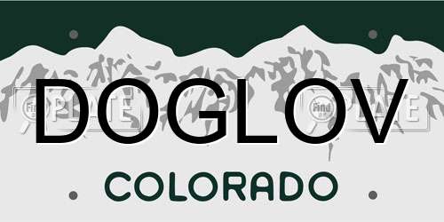 DOGLOV Colorado License Plate