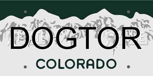 DOGTOR Colorado License Plate