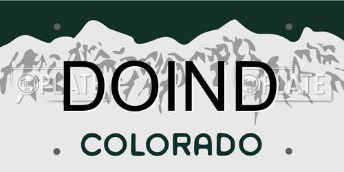 DOIND Colorado License Plate