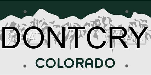 DONTCRY Colorado License Plate
