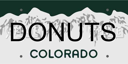 DONUTS Colorado License Plate
