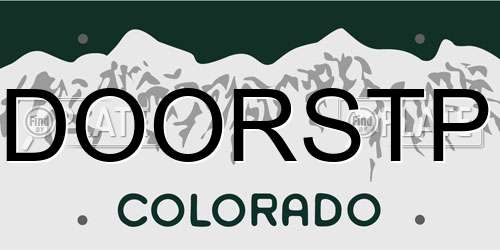 DOORSTP Colorado License Plate