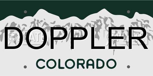 DOPPLER Colorado License Plate