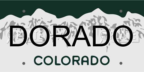 DORADO Colorado License Plate