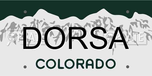DORSA Colorado License Plate