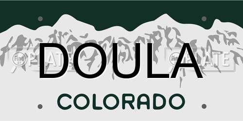 DOULA Colorado License Plate