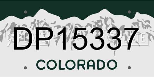 DP15337 Colorado License Plate