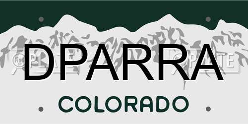 DPARRA Colorado License Plate