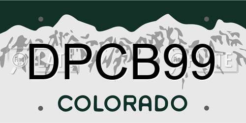 DPCB99 Colorado License Plate