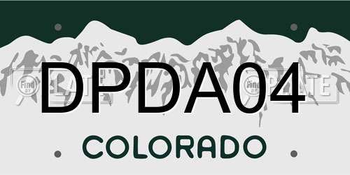 DPDA04 Colorado License Plate