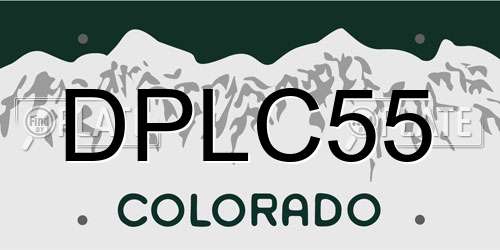 DPLC55 Colorado License Plate