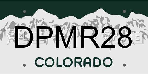 DPMR28 Colorado License Plate