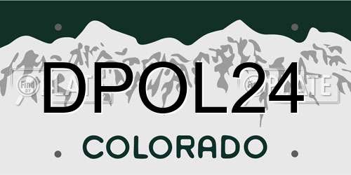 DPOL24 Colorado License Plate