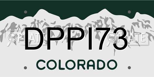 DPPI73 Colorado License Plate