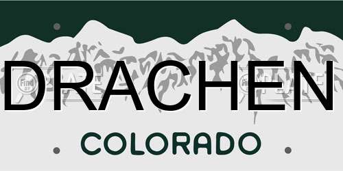 DRACHEN Colorado License Plate
