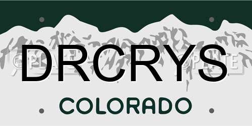 DRCRYS Colorado License Plate
