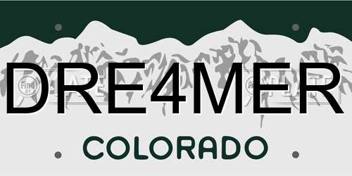 DRE4MER Colorado License Plate