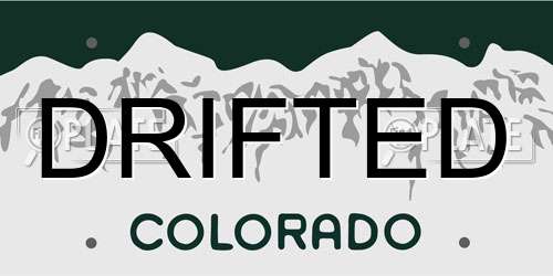 DRIFTED Colorado License Plate