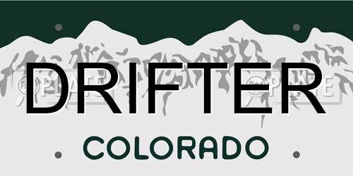 DRIFTER Colorado License Plate