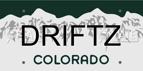 DRIFTZ Colorado License Plate