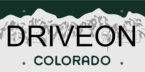 DRIVEON Colorado License Plate