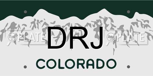 DRJ Colorado License Plate