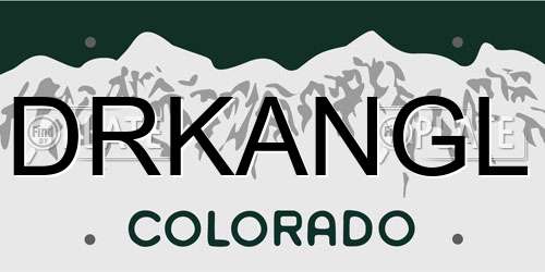 DRKANGL Colorado License Plate