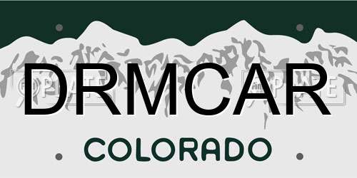 DRMCAR Colorado License Plate