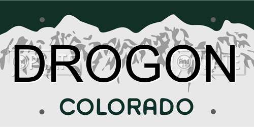 DROGON Colorado License Plate