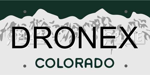 DRONEX Colorado License Plate