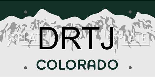 DRTJ Colorado License Plate