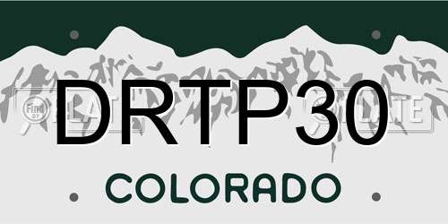 DRTP30 Colorado License Plate