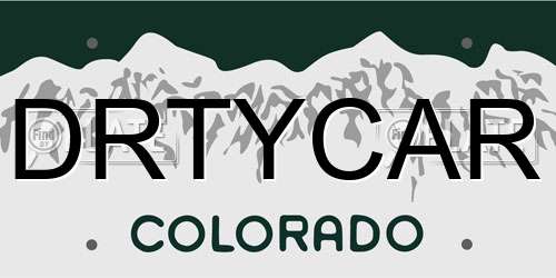 DRTYCAR Colorado License Plate