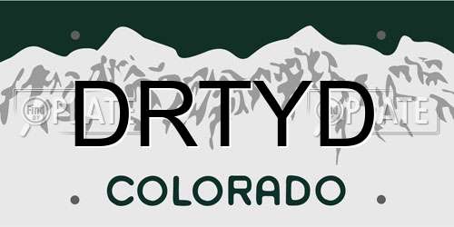 DRTYD Colorado License Plate