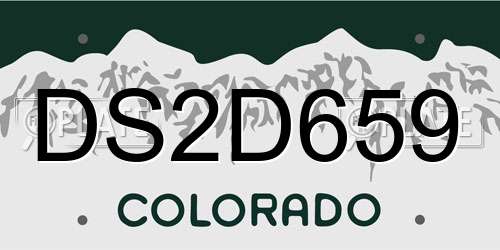 DS2D659 Colorado License Plate
