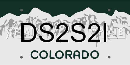 DS2S2I Colorado License Plate