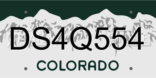 DS4Q554 Colorado License Plate