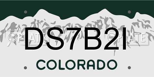 DS7B2I Colorado License Plate