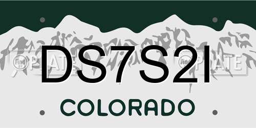 DS7S2I Colorado License Plate